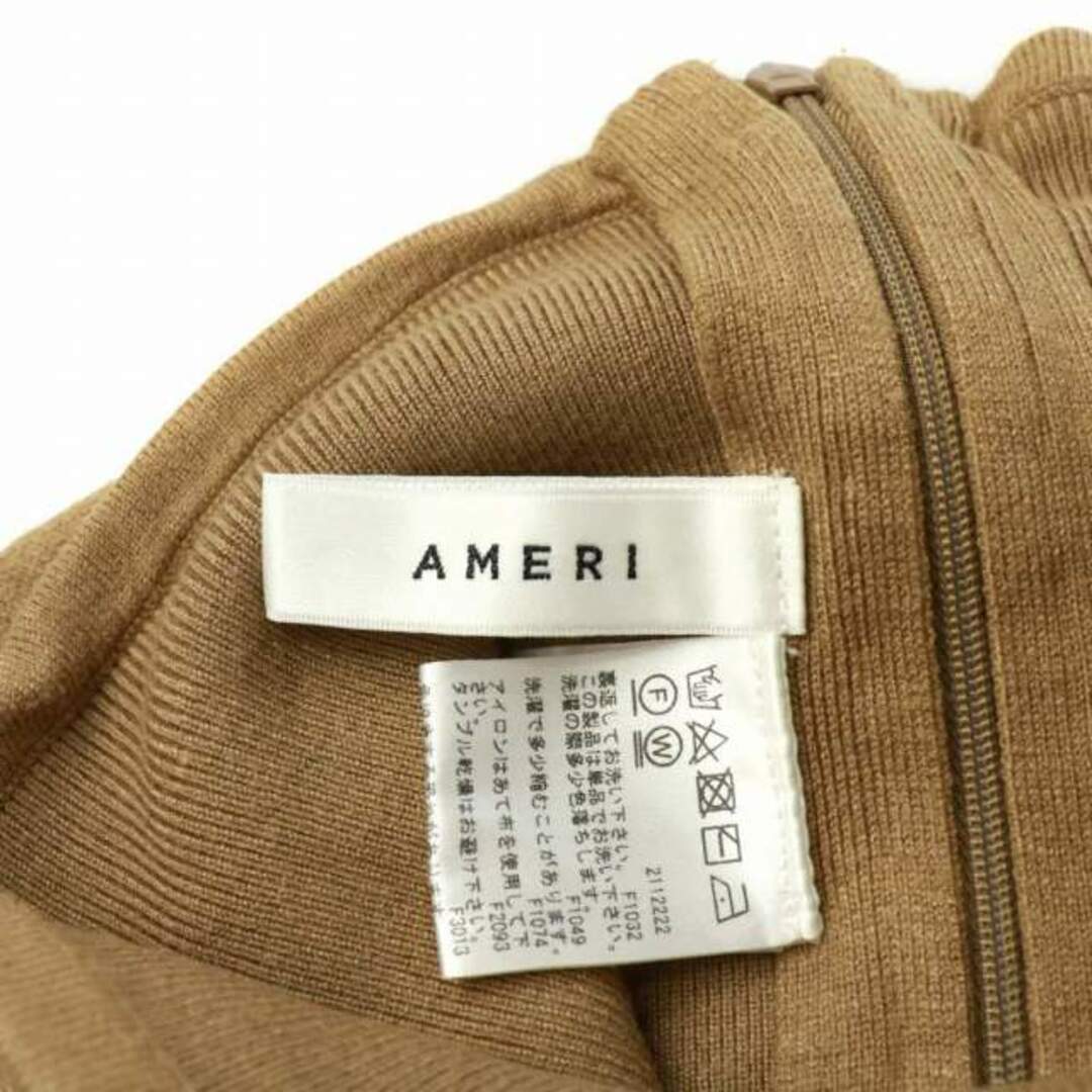 Ameri VINTAGE(アメリヴィンテージ)のアメリヴィンテージ 21SS オーバーハイウエストスカート 花柄 S 茶色 レディースのスカート(ロングスカート)の商品写真