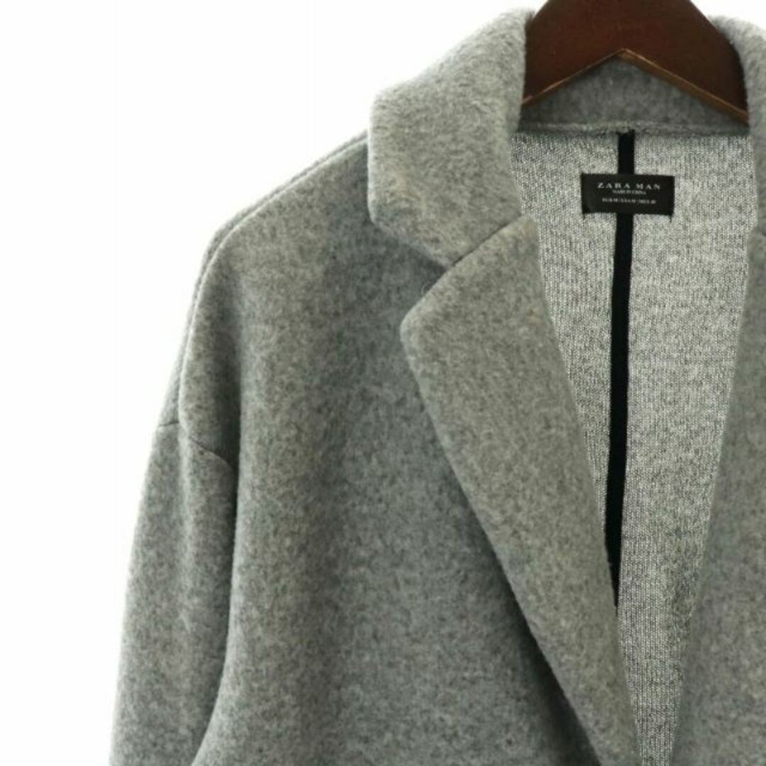 ザラマン ZARA MAN チェスターコート アウター ロング M グレー メンズのジャケット/アウター(その他)の商品写真