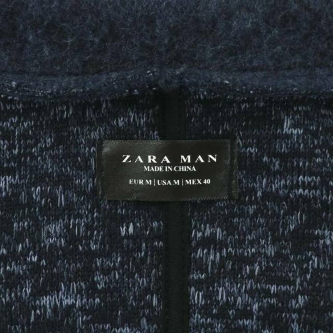 ザラマン ZARA MAN チェスターコート アウター ロング M 紺 ネイビー メンズのジャケット/アウター(その他)の商品写真