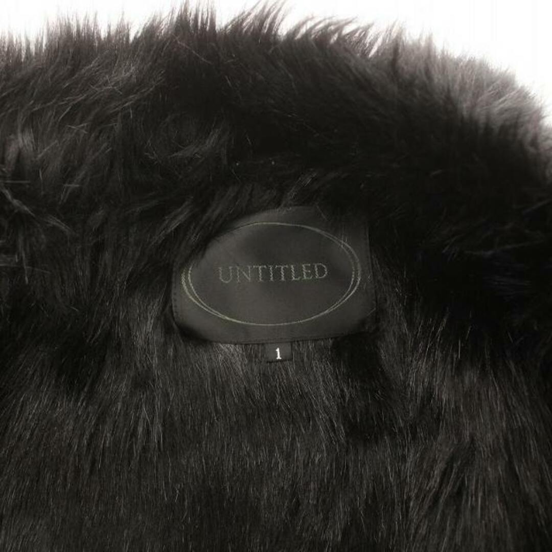 UNTITLED(アンタイトル)のアンタイトル フェイク ムートンコート ジャケット ショート丈 1 S 黒 レディースのジャケット/アウター(その他)の商品写真