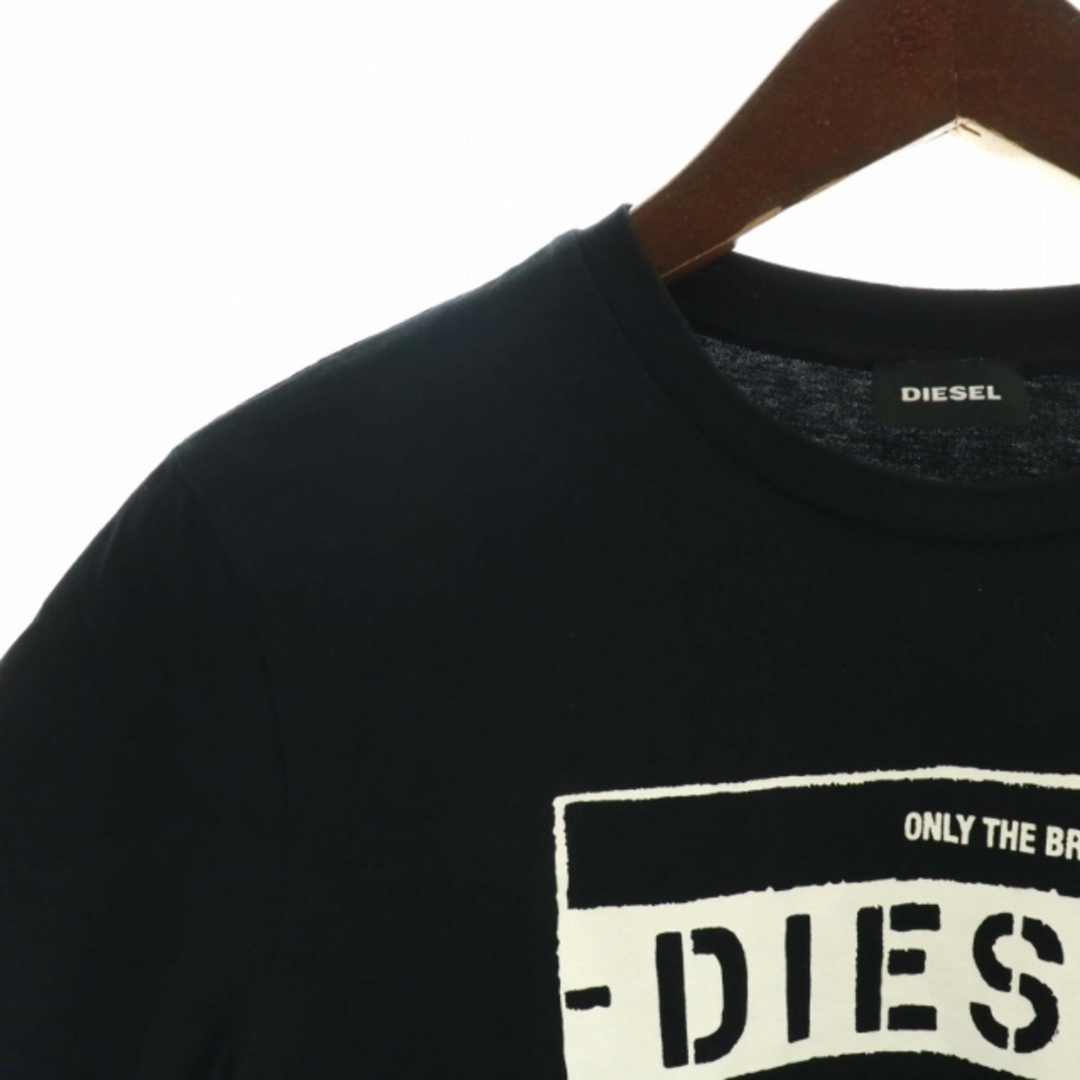 DIESEL(ディーゼル)のディーゼル Tシャツ カットソー 半袖 クルーネック ロゴ プリント S 黒 メンズのトップス(Tシャツ/カットソー(半袖/袖なし))の商品写真