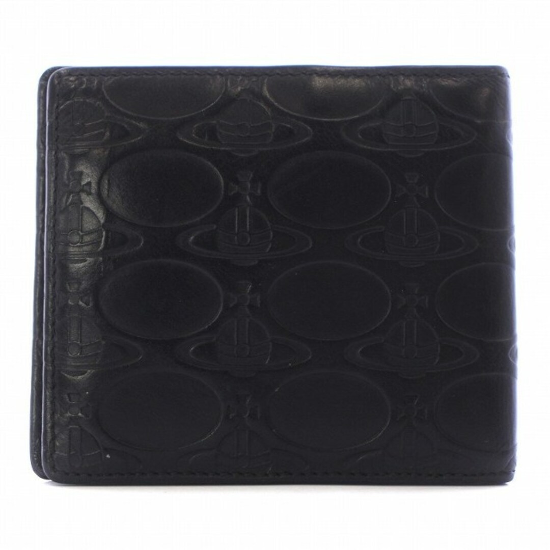 Vivienne Westwood(ヴィヴィアンウエストウッド)のヴィヴィアンウエストウッド 二つ折り 財布 ウォレット レザー オーブ 黒 レディースのファッション小物(財布)の商品写真