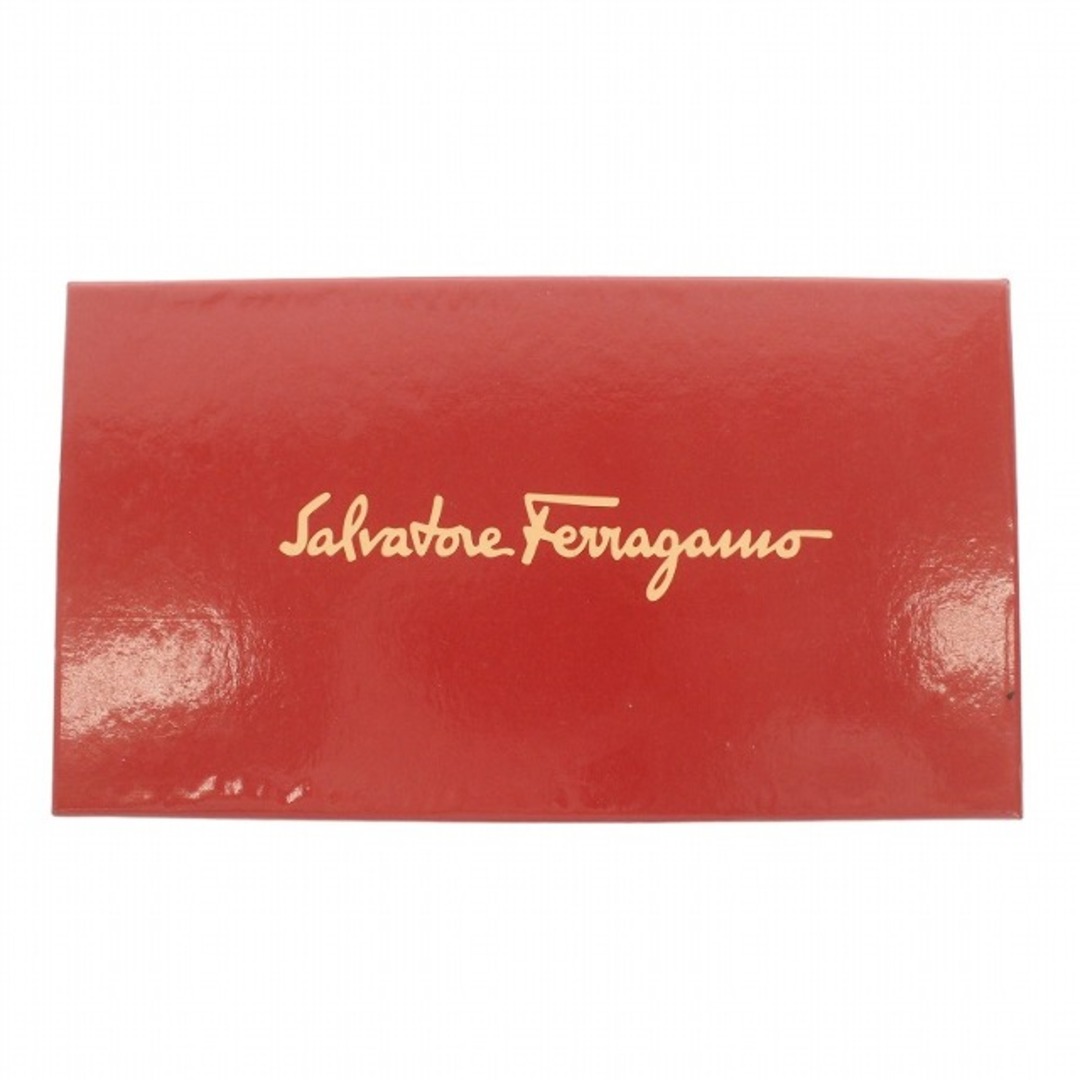 Salvatore Ferragamo(サルヴァトーレフェラガモ)のサルヴァトーレフェラガモ 二つ折り長財布 ヴァラ クロコ型押し レザー オレンジ レディースのファッション小物(財布)の商品写真