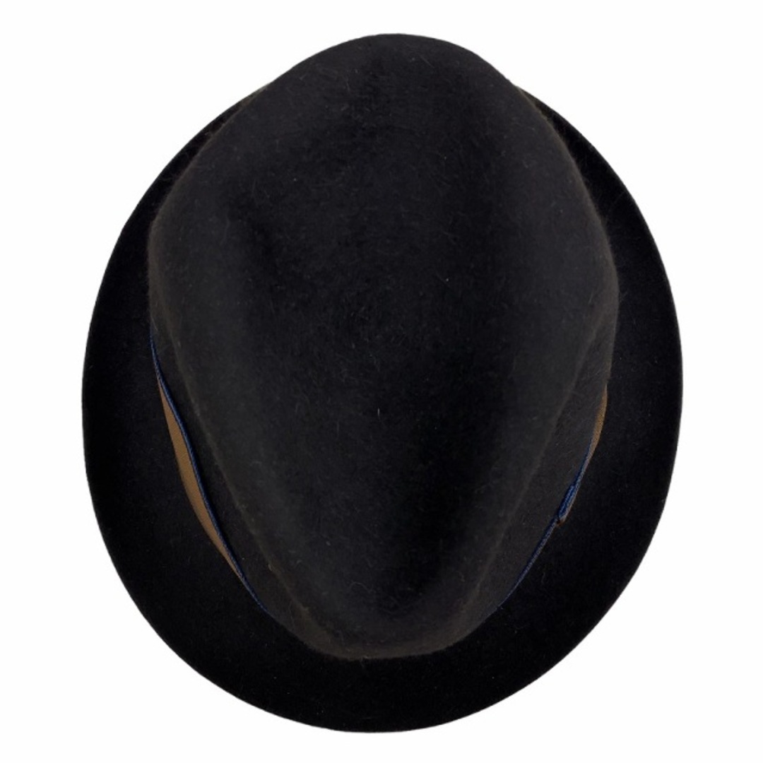 Borsalino(ボルサリーノ)のBorsalino 中折れ ハット 帽子 ラビットファー ロゴ リボン 茶 メンズの帽子(その他)の商品写真