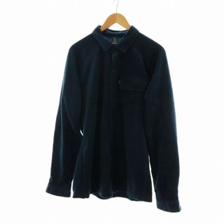 HAGLOFS Tajga LS Shirt シャツ 長袖 ステンカラー L 紺