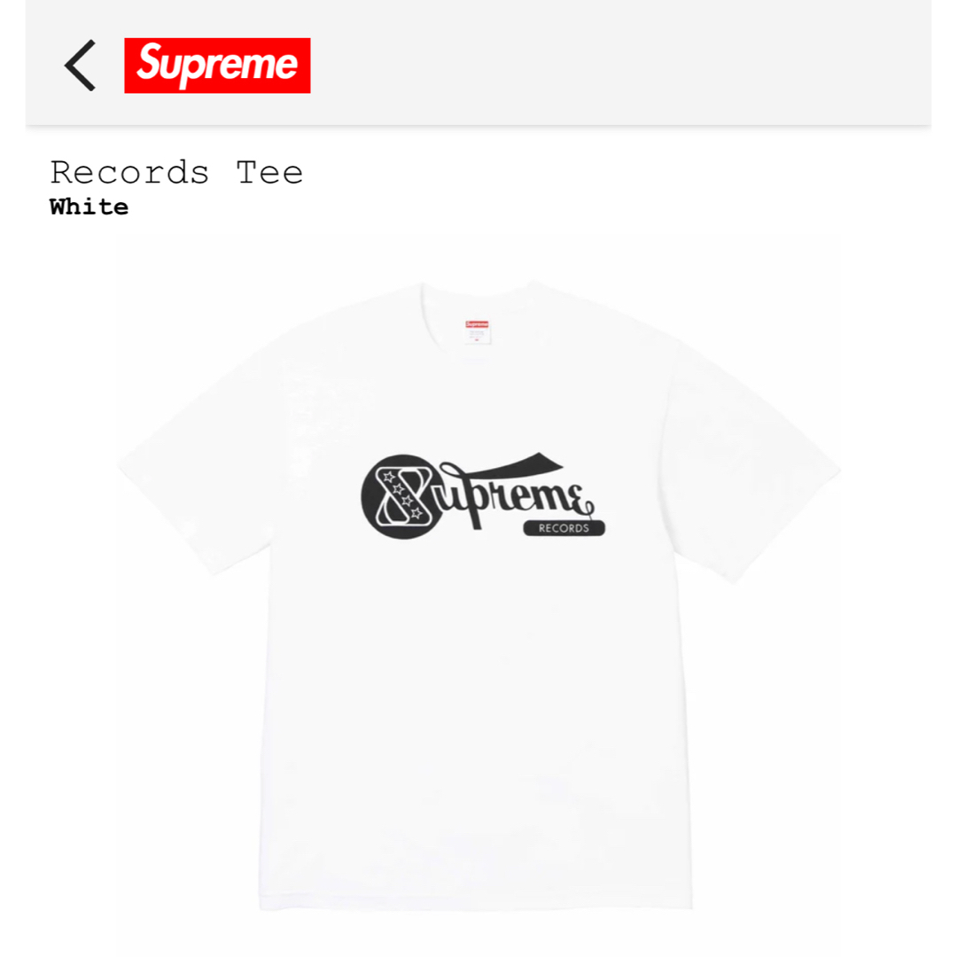 Supreme(シュプリーム)の新品supreme24ss Records Tee正規品 送料無料 メンズのトップス(Tシャツ/カットソー(半袖/袖なし))の商品写真