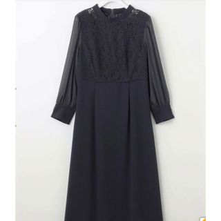 エニィスィス(anySiS)の美品　eny SiS ネイビー　ドレス　7号(ミディアムドレス)