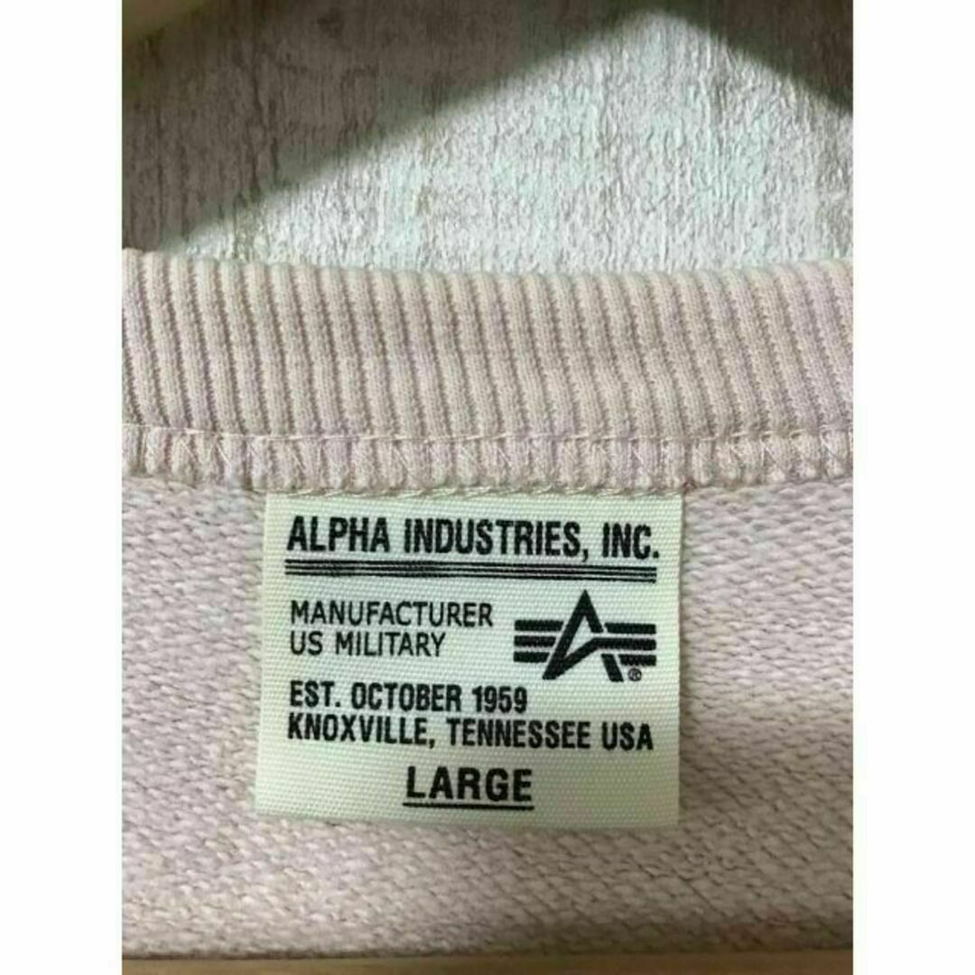 alpha(アルファ)のALPHA アルファ 薄手 スウェットシャツ トレーナー ミリタリー L ピンク メンズのトップス(スウェット)の商品写真