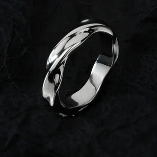 指輪 リング シンプル 高級 シルバー メンズ ユニセックス ペア フリーサイズ(リング(指輪))
