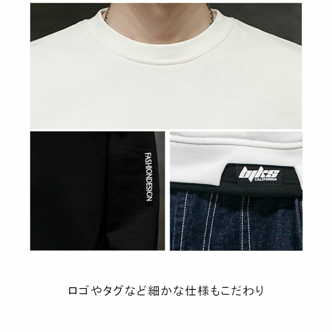 [unifiss] トレーナー メンズ レイヤード ロゴ トップス プルオーバー メンズのファッション小物(その他)の商品写真