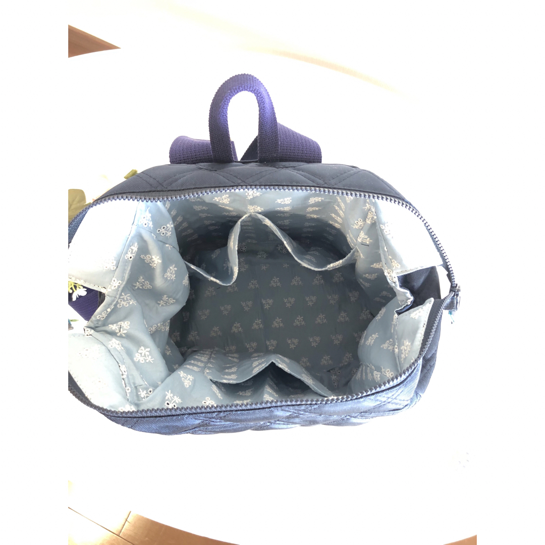 軽い！大人のリュック　紺系ナイロンオックスキルト３ ハンドメイドのファッション小物(バッグ)の商品写真