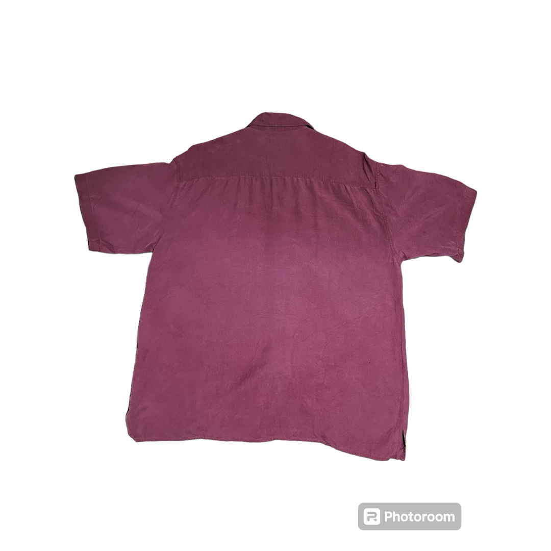 80-90s vintage vanheusen  silk shirt M  メンズのトップス(シャツ)の商品写真