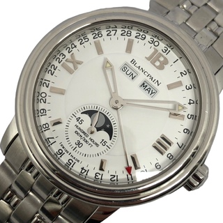 ブランパン(BLANCPAIN)の　ブランパン BLANCPAIN レマン トリプルカレンダー ムーンフェイズ 2763-1127A ホワイト SS 自動巻き メンズ 腕時計(その他)