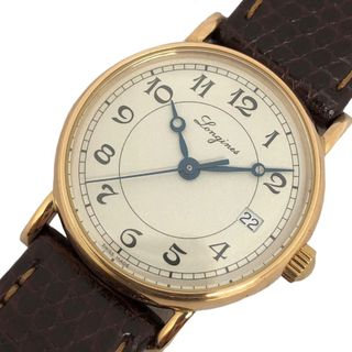 LONGINES - 　ロンジン LONGINES ヘリテージ クラシック プレザンス L4.267.8 ホワイト K18PG/革ベルト（社外品） 自動巻き レディース 腕時計