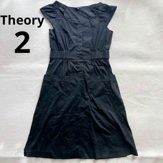 セオリー(theory)の【訳あり特価】Theory ワンピース 膝丈 ブラック(ひざ丈ワンピース)