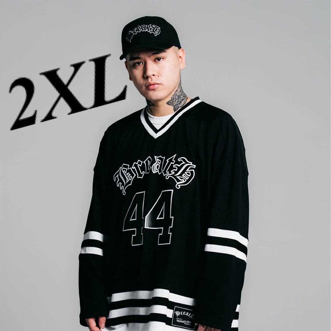 MITCHELL & NESS(ミッチェルアンドネス)のBREATH×MITCHELL&NESS HOCKEY JERSEY“2XL” メンズのトップス(Tシャツ/カットソー(七分/長袖))の商品写真