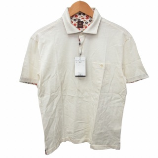 タケオキクチ(TAKEO KIKUCHI)のタケオキクチ タグ付き ポロシャツ カットソー 白系 L ■GY31(ポロシャツ)