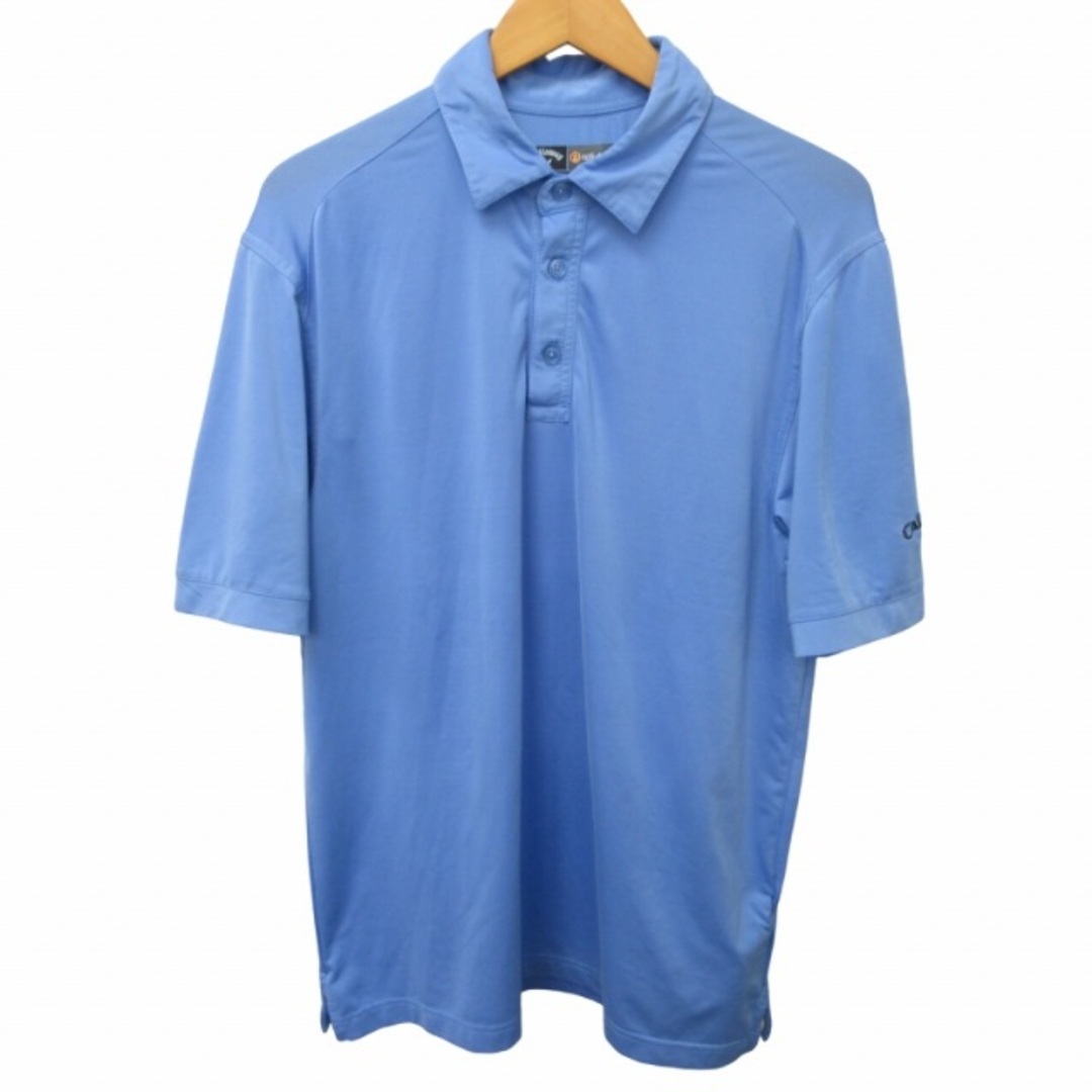 Callaway(キャロウェイ)のキャロウェイ ポロシャツ カットソー ゴルフウェア 半袖 青 F ■GY31 メンズのトップス(ポロシャツ)の商品写真