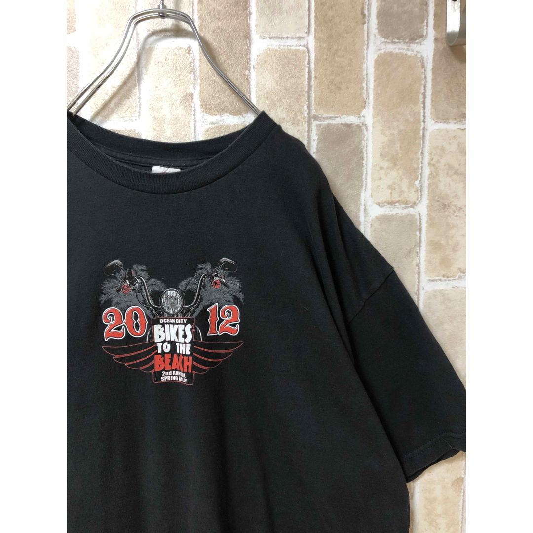 【メキシコ製】古着　バイカー　バイク　ビックプリント　オーバーサイズ　2XL メンズのトップス(Tシャツ/カットソー(半袖/袖なし))の商品写真