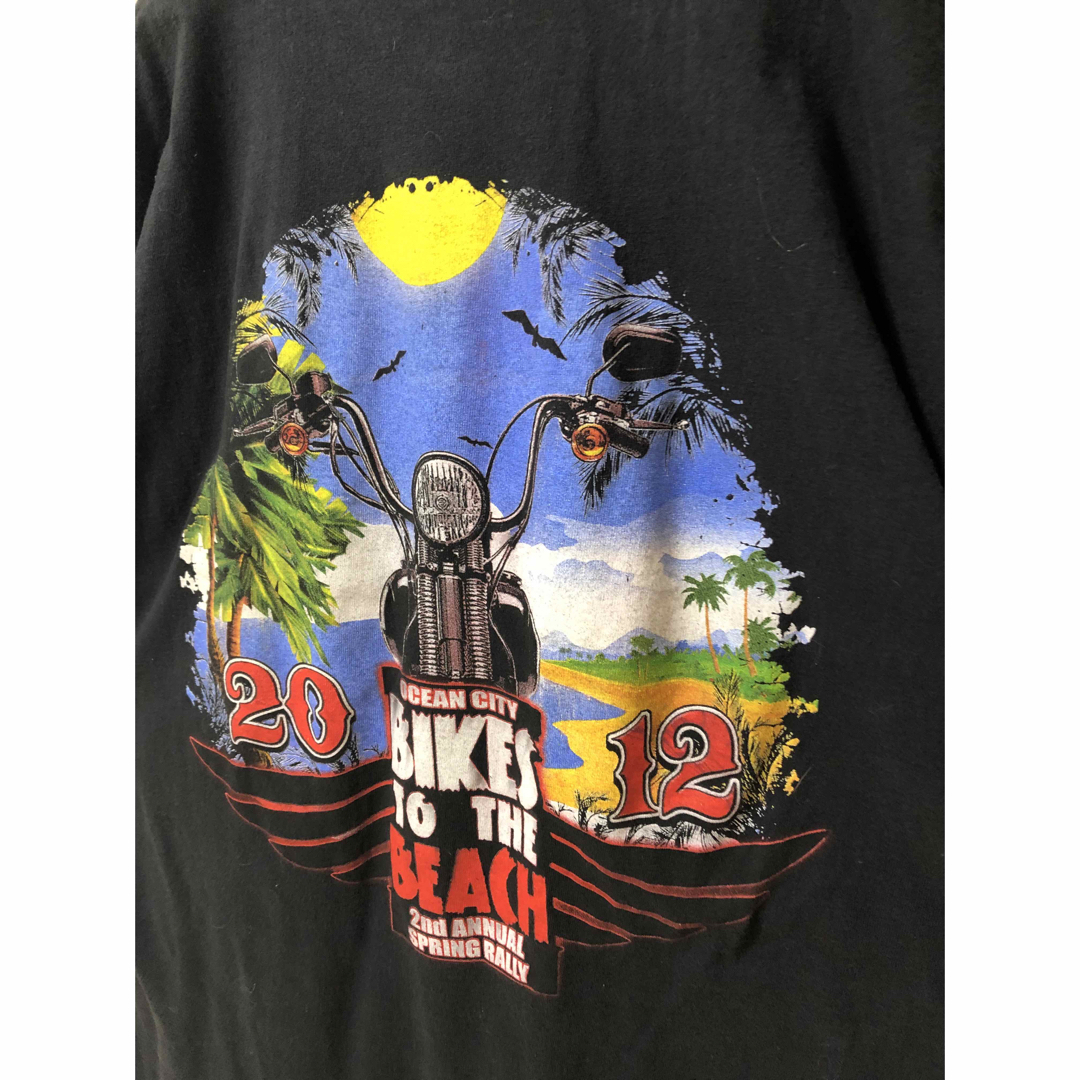 【メキシコ製】古着　バイカー　バイク　ビックプリント　オーバーサイズ　2XL メンズのトップス(Tシャツ/カットソー(半袖/袖なし))の商品写真