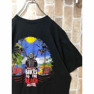 【メキシコ製】古着　バイカー　バイク　ビックプリント　オーバーサイズ　2XL