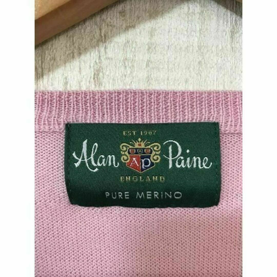 Alan Paine メリノウール ニットセーター シップス ピンク メンズのトップス(ニット/セーター)の商品写真