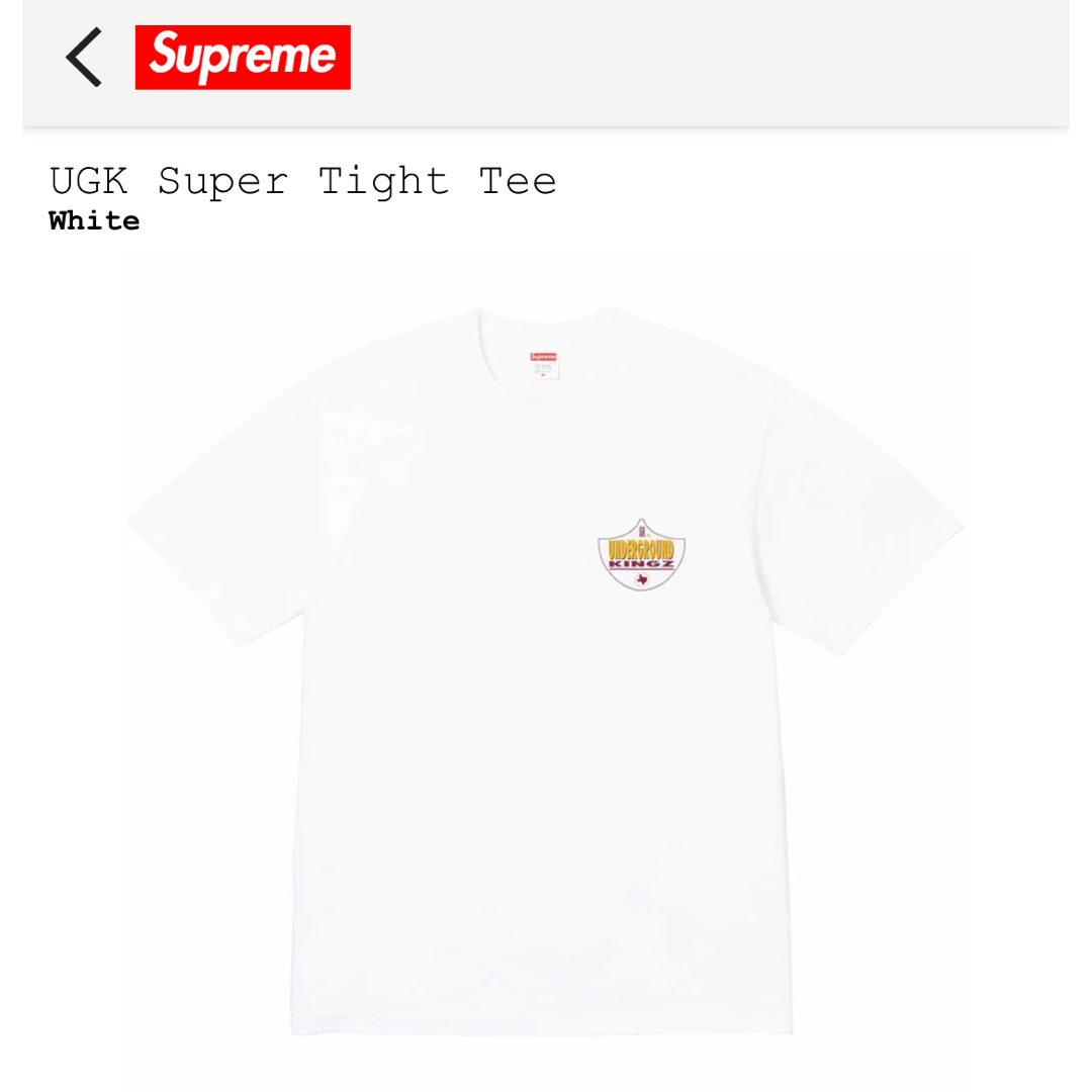 Supreme(シュプリーム)の新品supreme24ss UGK super tight Tee正規品  メンズのトップス(Tシャツ/カットソー(半袖/袖なし))の商品写真