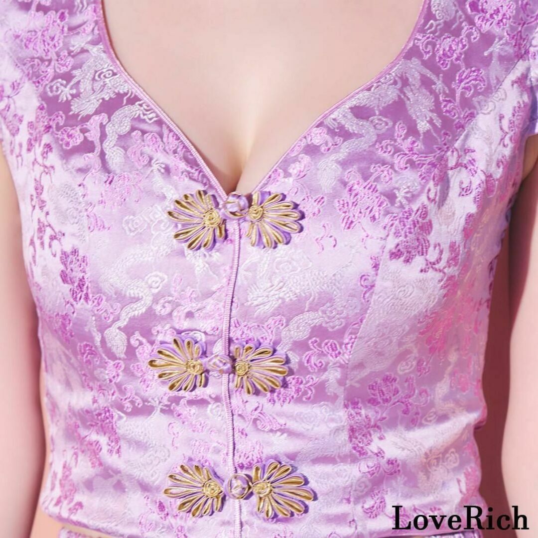 JEWELS(ジュエルズ)のラブリッチ チャイナ ミニ キャバドレス S ホワイト レディースのフォーマル/ドレス(ミニドレス)の商品写真