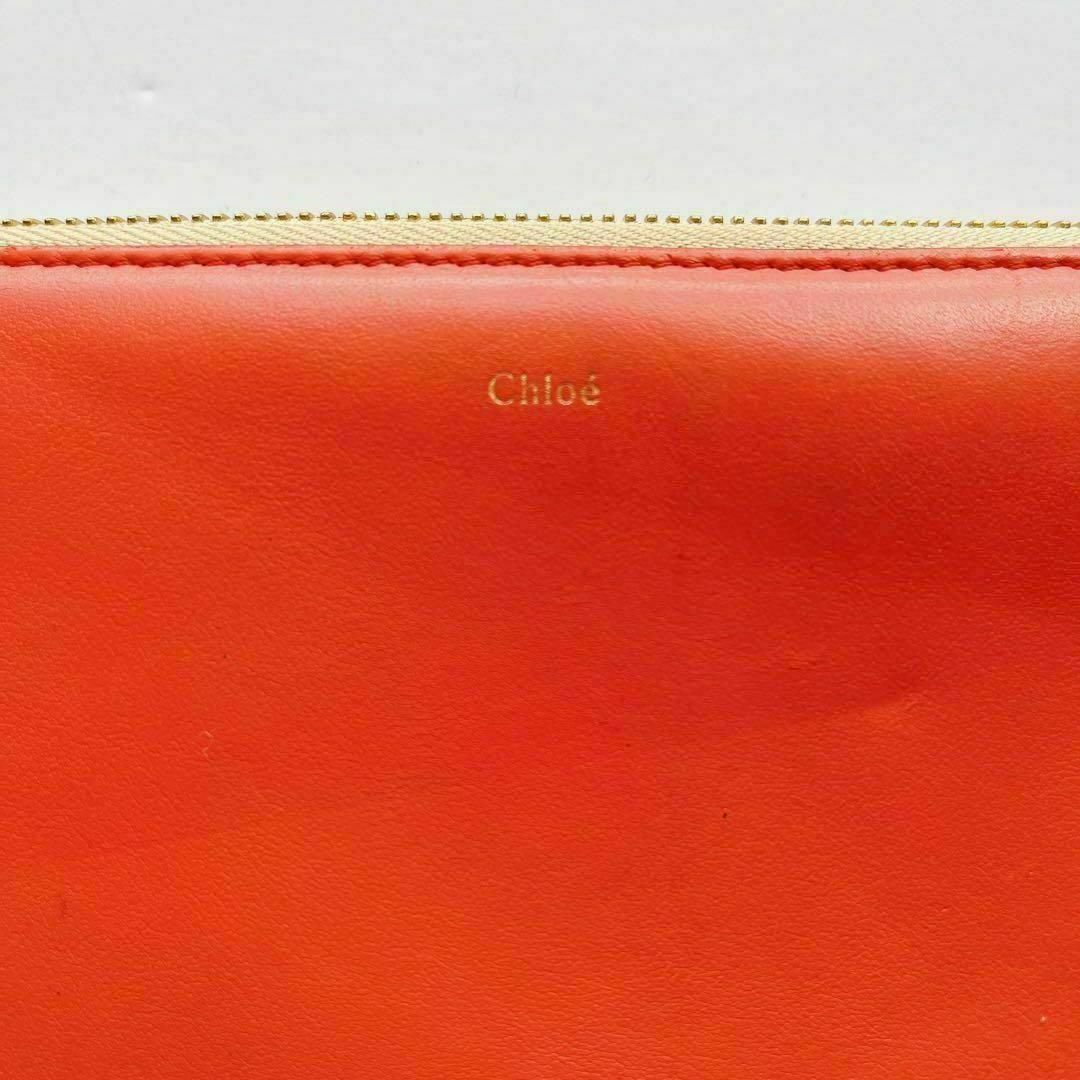 Chloe(クロエ)のChloe クロエ 長財布 バイカラー ピンク ベージュ ラウンドファスナー レディースのファッション小物(財布)の商品写真