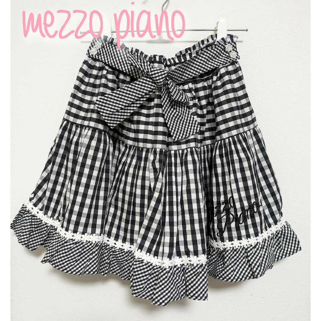 mezzo piano(メゾピアノ)の【130】新品　メゾピアノ　スカート　チェック キッズ/ベビー/マタニティのキッズ服女の子用(90cm~)(スカート)の商品写真