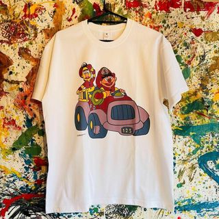 セサミストリート リプリント Tシャツ 半袖 メンズ 新品 個性的 黒 XL(Tシャツ/カットソー(半袖/袖なし))