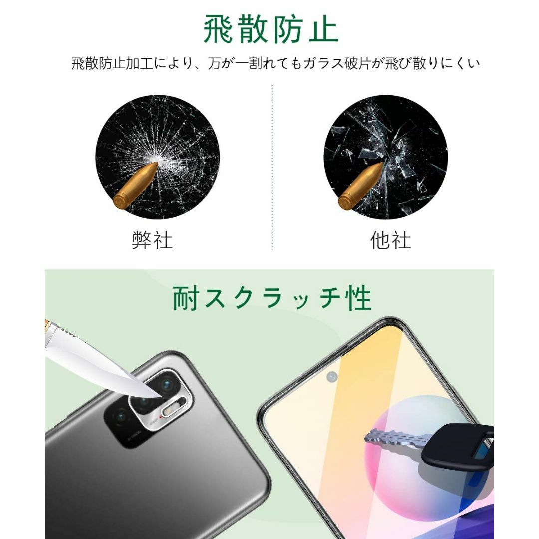 【人気商品】【2枚+2枚】 For Xiaomi Redmi Note 10 J スマホ/家電/カメラのスマホアクセサリー(その他)の商品写真