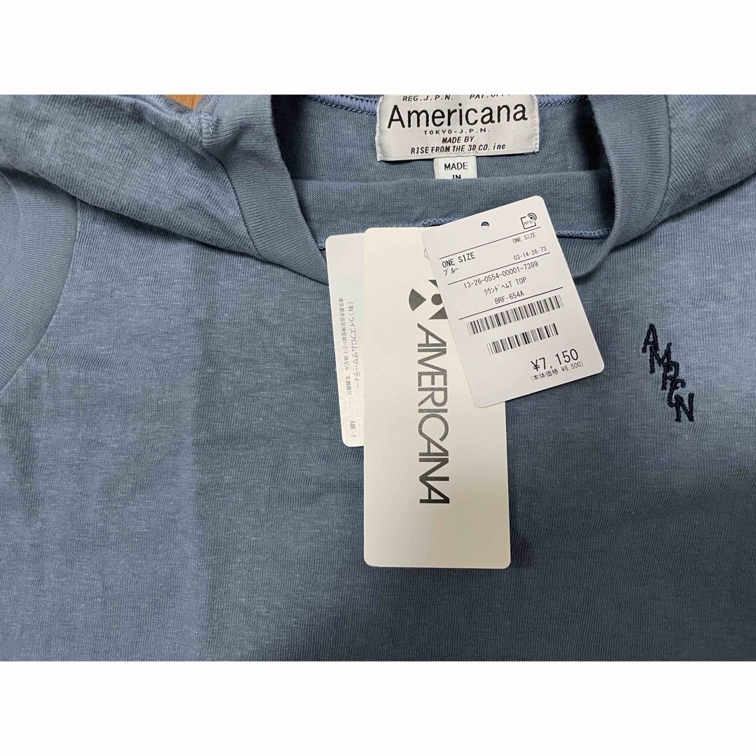 AMERICANA(アメリカーナ)のアメリカーナ☆ノースリーブTシャツ ブルーグレー レディースのトップス(Tシャツ(半袖/袖なし))の商品写真