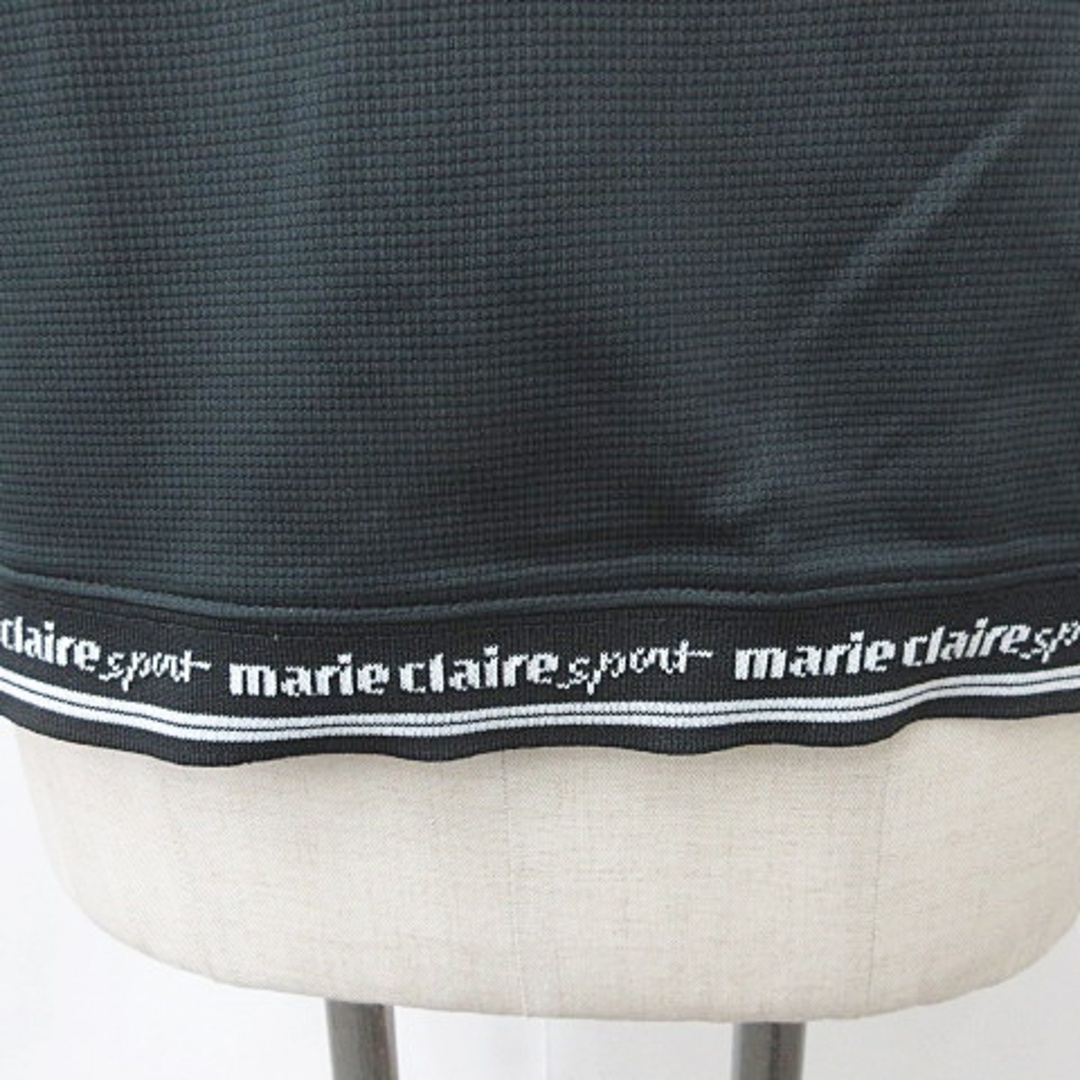 Marie Claire(マリクレール)のマリクレール シャツ ゴルフ 長袖 ハイネック メッシュ 黒 白 ブラック M スポーツ/アウトドアのゴルフ(ウエア)の商品写真