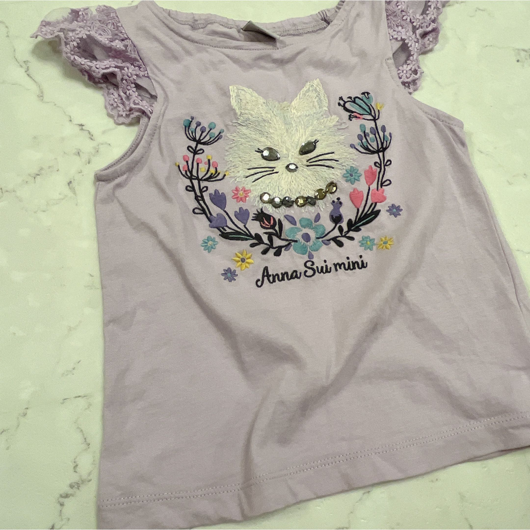 ANNA SUI mini(アナスイミニ)のANNA SUI MINI 極美品 トップス高級ブランド子供服中古 大人気 ねこ キッズ/ベビー/マタニティのキッズ服女の子用(90cm~)(Tシャツ/カットソー)の商品写真