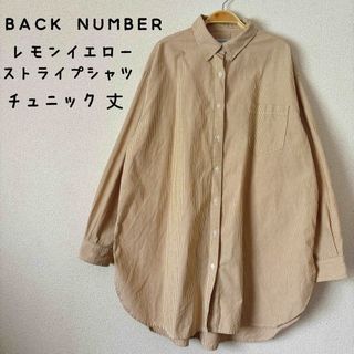 BACK NUMBER - BACK NUMBER ストライプシャツ チュニック丈