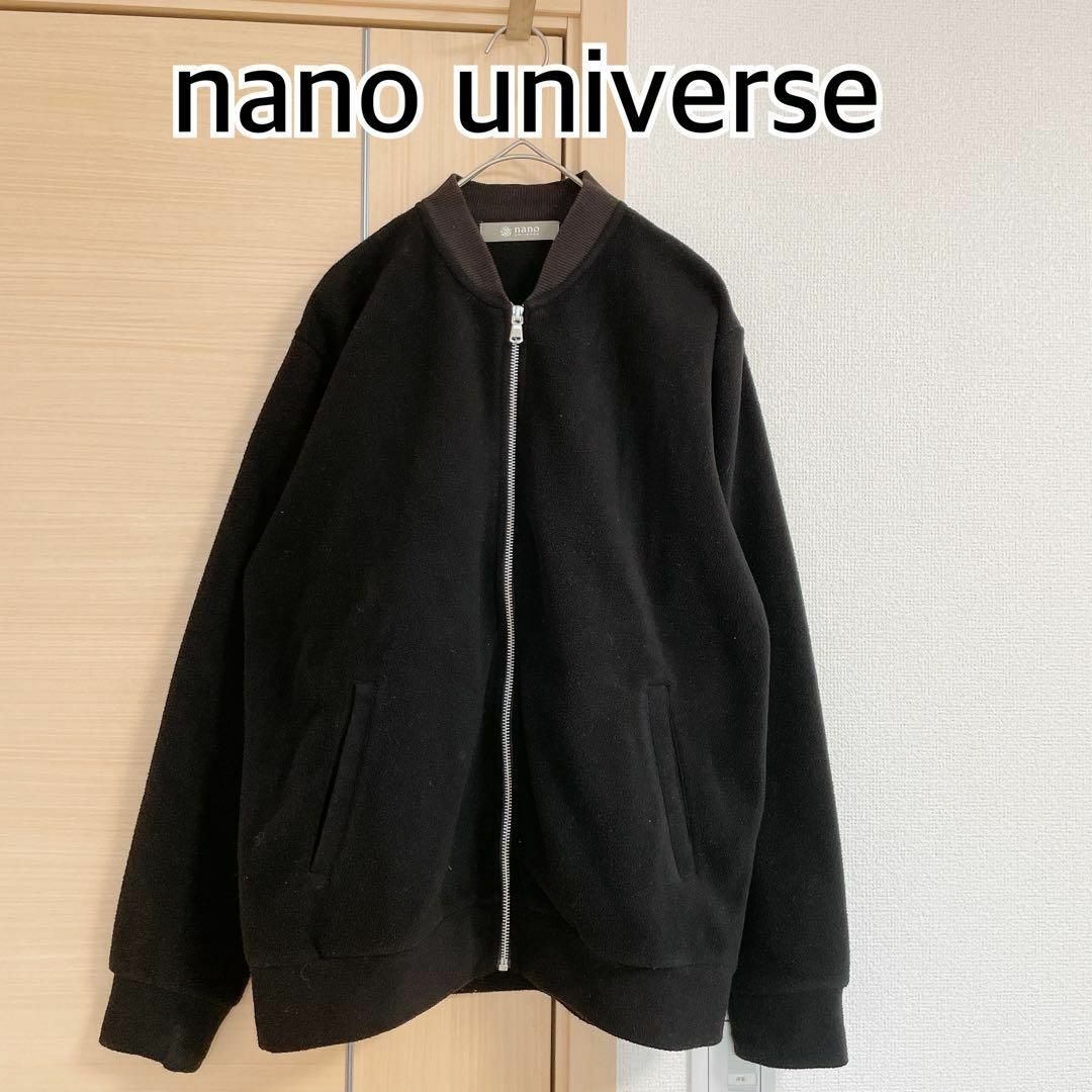 nano・universe(ナノユニバース)のnano universe ナノユニバース　ブルゾンジャンパー　ブラック レディースのジャケット/アウター(ブルゾン)の商品写真