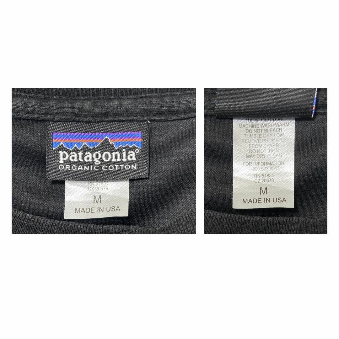 patagonia(パタゴニア)のパタゴニア PATAGONIA カットソー 長袖 ロンT USA製 L相当 黒 メンズのトップス(Tシャツ/カットソー(七分/長袖))の商品写真