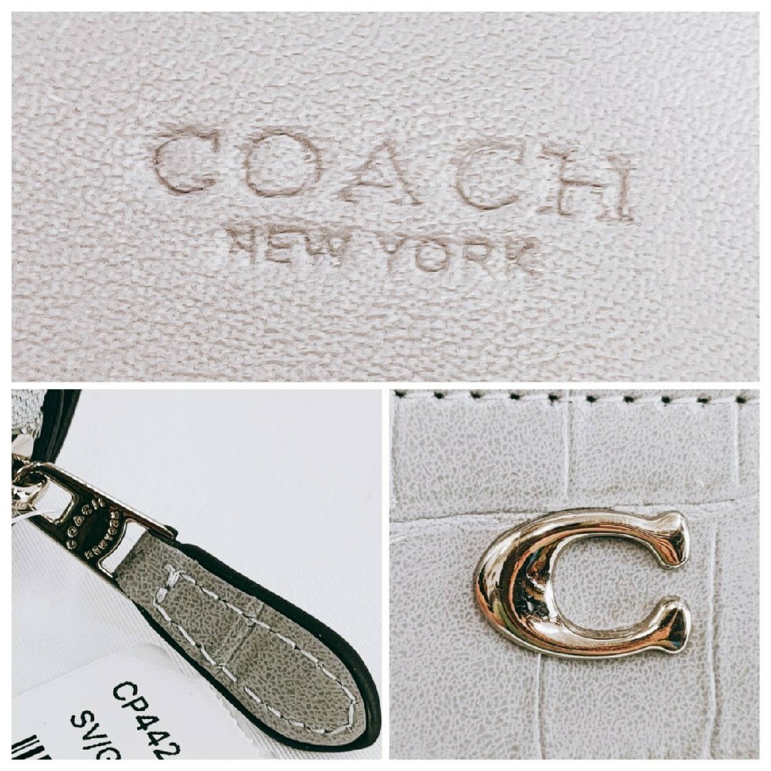 COACH(コーチ)の✨新品未使用✨COACH コーチ CP442 クロコ型押し 二つ折り財布 レディースのファッション小物(財布)の商品写真