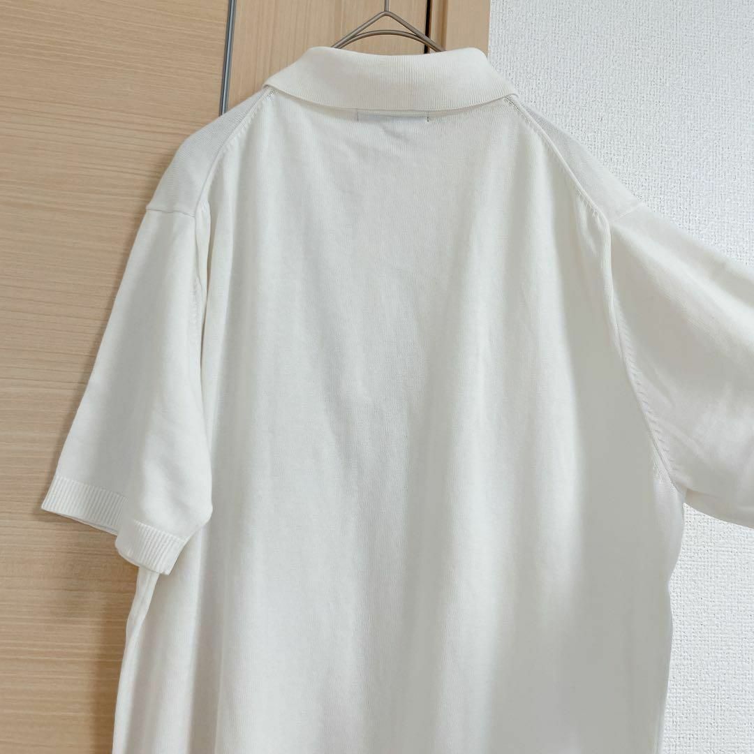 BEAMS ビームス　半袖カットソー　ポロシャツ　ホワイト レディースのトップス(Tシャツ(半袖/袖なし))の商品写真