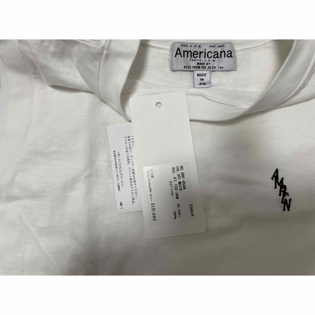 AMERICANA(アメリカーナ)のアメリカーナ☆ノースリーブTシャツ オフホワイト レディースのトップス(Tシャツ(半袖/袖なし))の商品写真