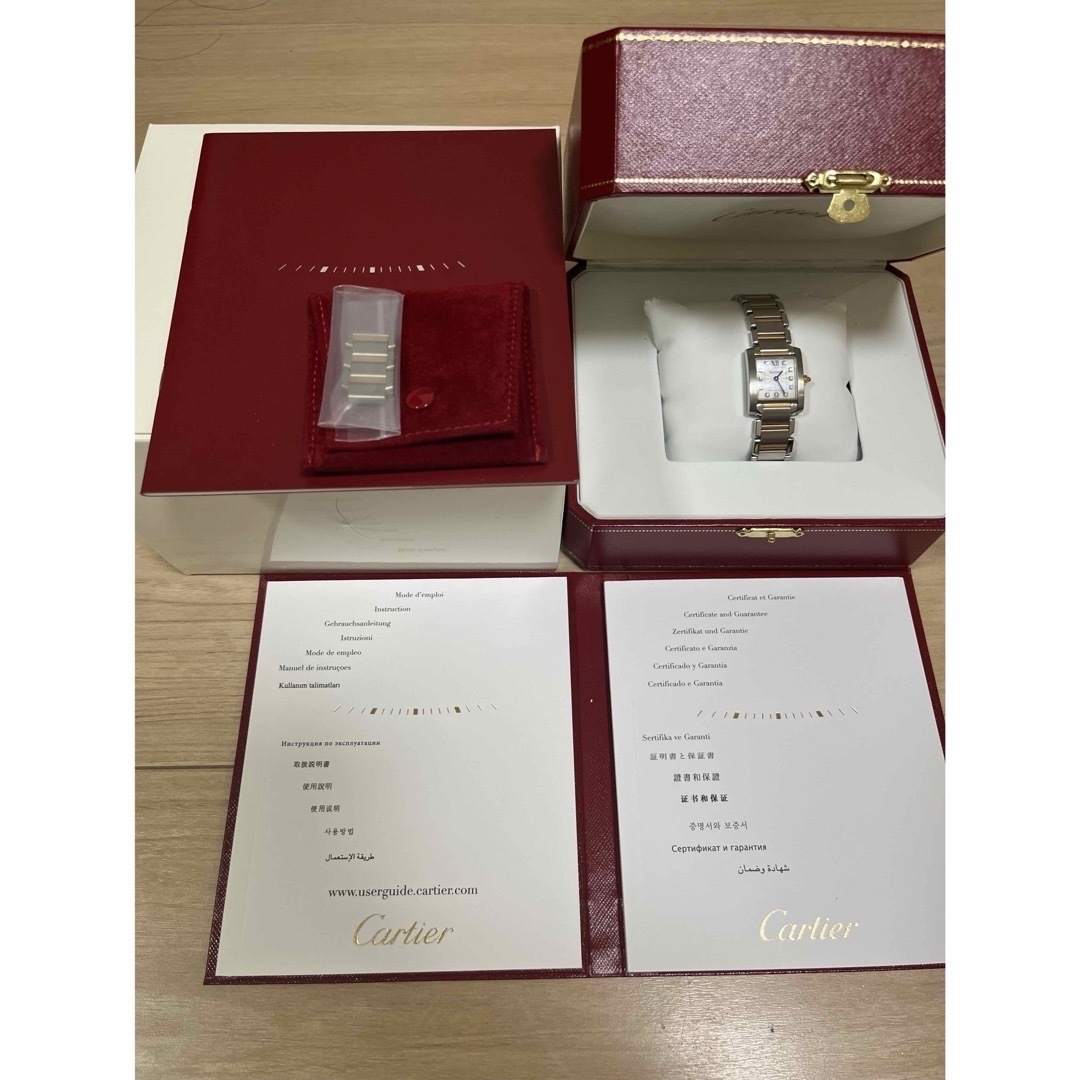 Cartier(カルティエ)の【極美品】WE110004 タンクフランセーズ PGコンビ ダイヤ11P   レディースのファッション小物(腕時計)の商品写真