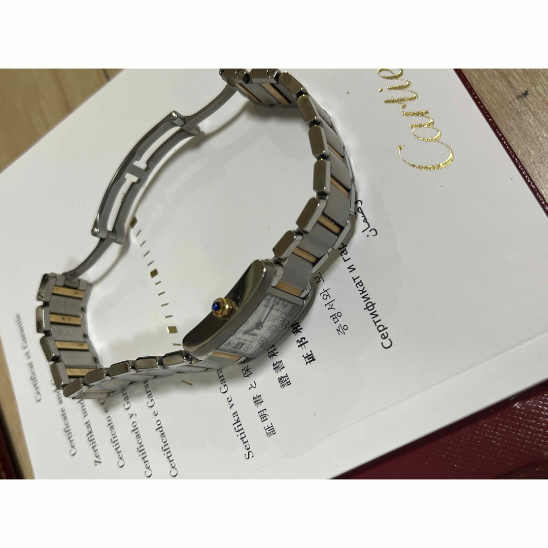 Cartier(カルティエ)の【極美品】WE110004 タンクフランセーズ PGコンビ ダイヤ11P   レディースのファッション小物(腕時計)の商品写真