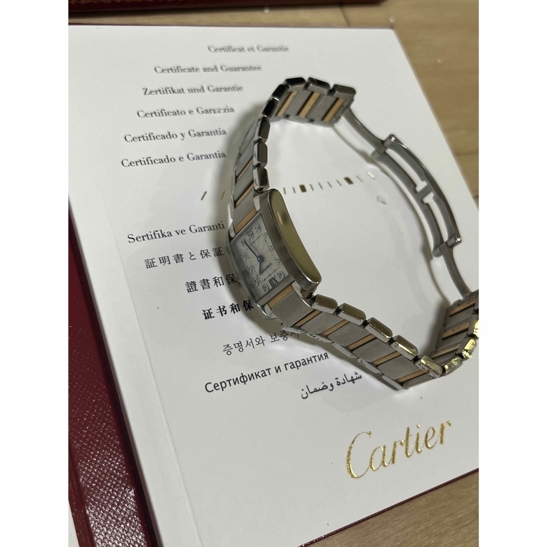 Cartier(カルティエ)の【極美品】WE110004 タンクフランセーズ PGコンビ ダイヤ11P   レディースのファッション小物(腕時計)の商品写真