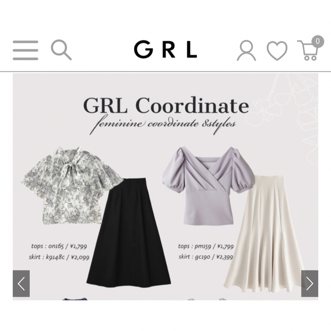 GRL(グレイル)のGRL カシュクールパフスリーブトップス pm159 パープル 薄紫 紫 上品 レディースのトップス(シャツ/ブラウス(半袖/袖なし))の商品写真