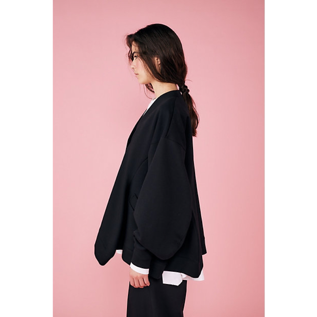 nagonstans(ナゴンスタンス)のnågonstans ナゴンスタンス curve drape cardigan  レディースのトップス(カーディガン)の商品写真