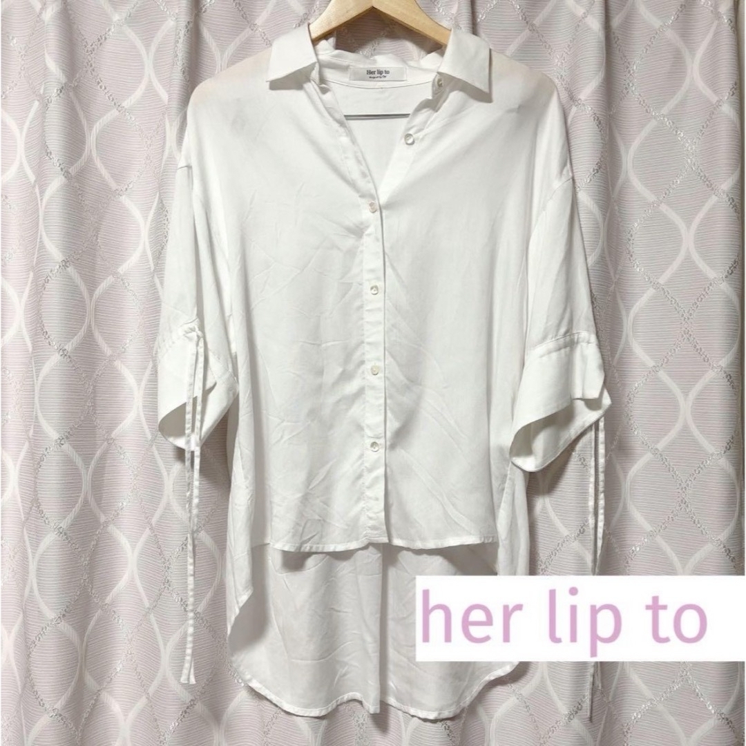 Her lip to(ハーリップトゥ)のHer lip to Multi-Way Easy Sheer Shirt レディースのトップス(シャツ/ブラウス(長袖/七分))の商品写真