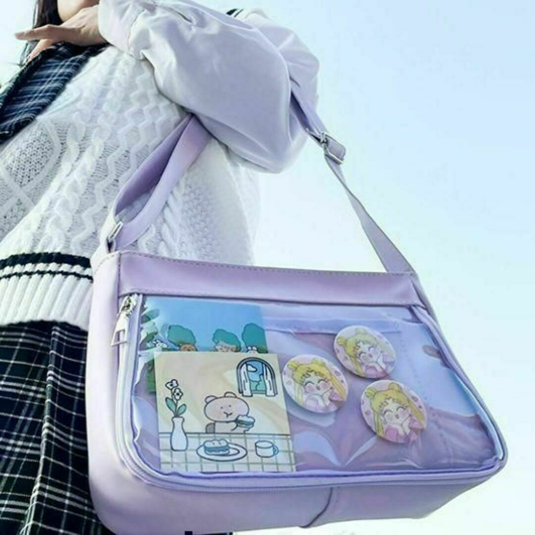 痛バッグで推し活・オタ活♡痛バ レディースバッグ♡小さめ ショルダーバッグ♡紫色 レディースのバッグ(ショルダーバッグ)の商品写真