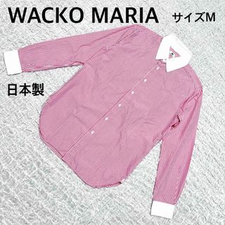 ワコマリア(WACKO MARIA)のWACKO MARIA ワコマリア　ストライプBD長袖シャツ　ピンク　サイズM(シャツ)