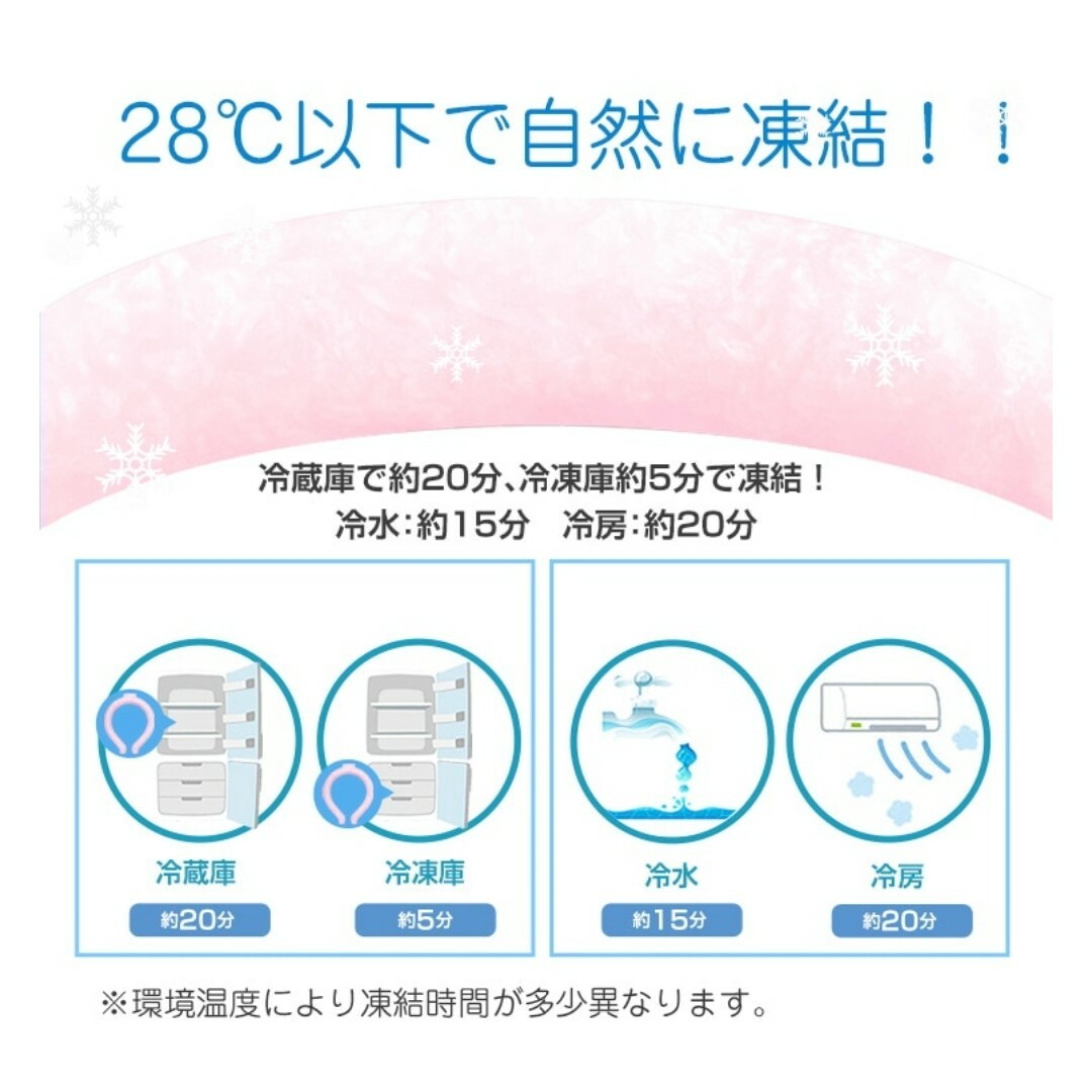 ネッククールリング　アイスリング　M　７個セット　ホワイト スマホ/家電/カメラの冷暖房/空調(扇風機)の商品写真